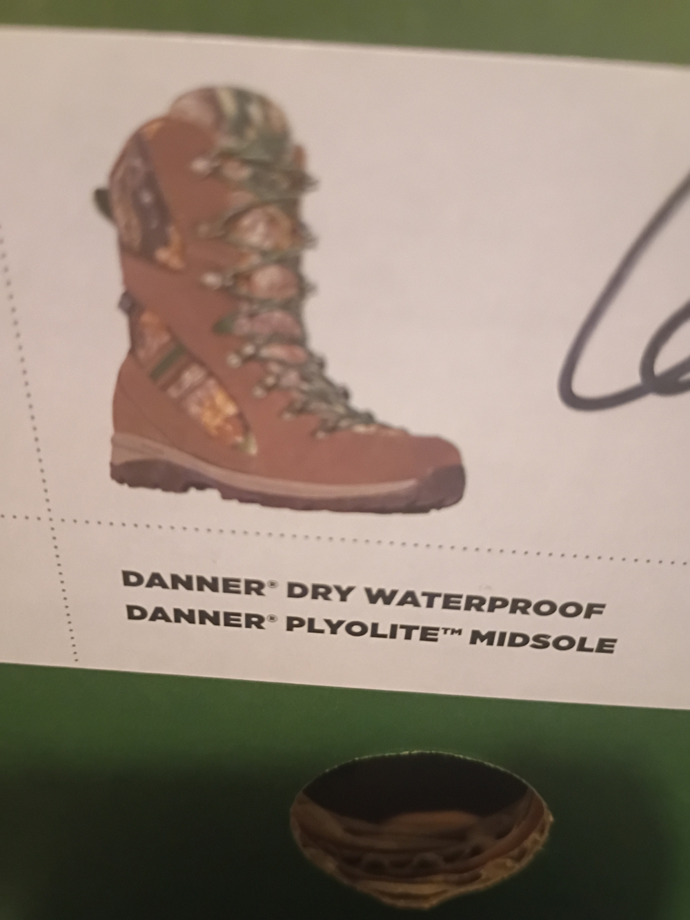 Danner Women's Brown Lace-Up Hiking Boots with Camouflage Collar Size 6.5